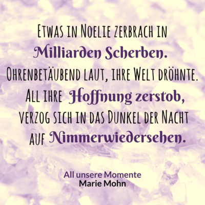 Ein Textschnipsel aus All unsere Mpmente - Milliarden Scherben